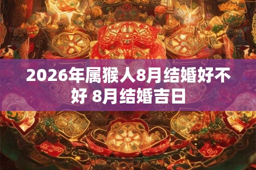 2026年属猴人8月结婚好不好 8月结婚吉日