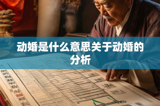 动婚是什么意思关于动婚的分析 动婚是什么意思关于动婚的分析