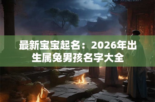 最新宝宝起名:2026年出生属兔男孩名字大全 最新宝宝起名:2026年出生属兔男孩名字大全