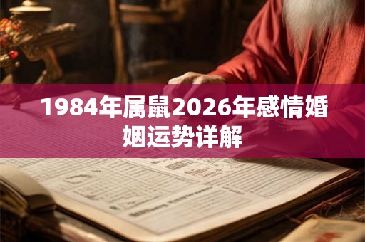 1984年属鼠2026年感情婚姻运势详解 1984年属鼠2026年感情婚姻运势详解