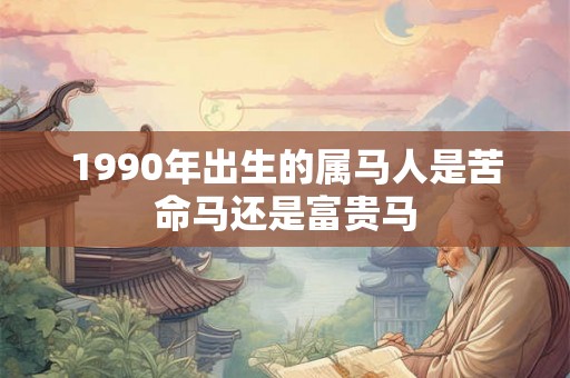 1990年出生的属马人是苦命马还是富贵马 1990年出生的属马人是苦命马还是富贵马