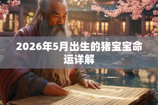 2026年5月出生的猪宝宝命运详解 2026年5月出生的猪宝宝命运详解