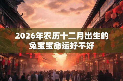 2026年农历十二月出生的兔宝宝命运好不好
