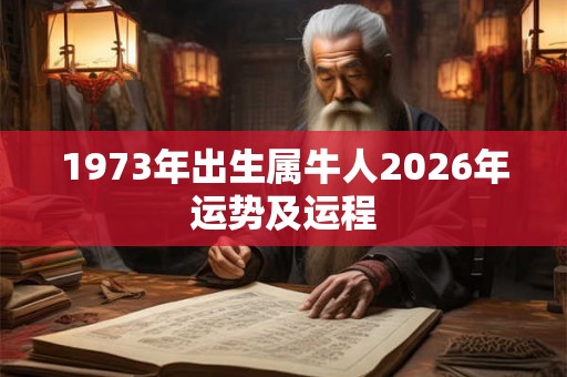 1973年出生属牛人2026年运势及运程