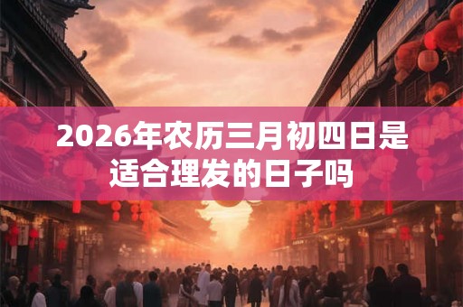 2026年农历三月初四日是适合理发的日子吗