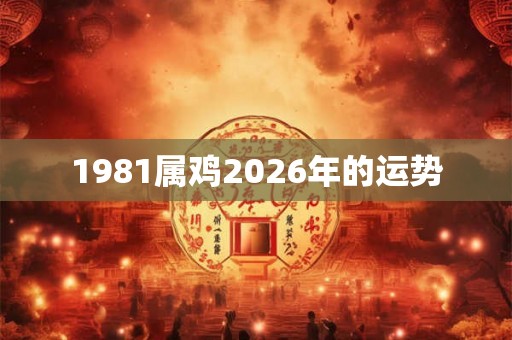 1981属鸡2026年的运势