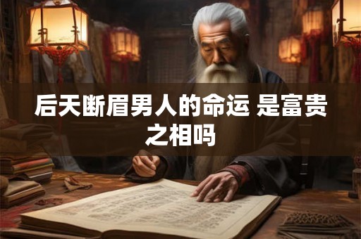 后天断眉男人的命运 是富贵之相吗 后天断眉男人的命运 是富贵之相吗