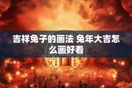 吉祥兔子的画法 兔年大吉怎么画好看