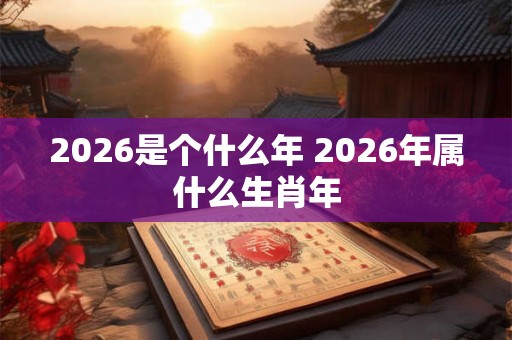 2026是个什么年 2026年属什么生肖年