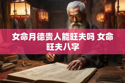女命月德贵人能旺夫吗 女命旺夫八字
