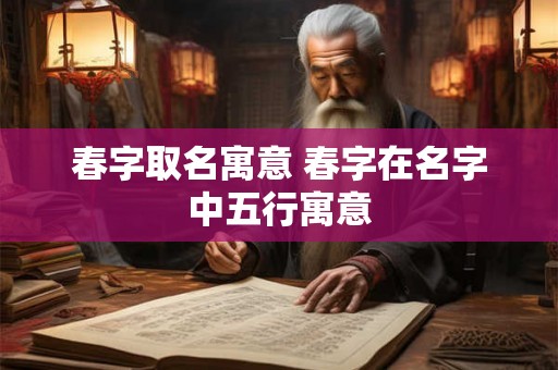 春字取名寓意 春字在名字中五行寓意