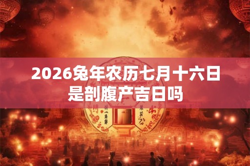 2026兔年农历七月十六日是剖腹产吉日吗 2026兔年农历七月十六日是剖腹产吉日吗