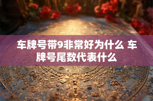车牌号带9非常好为什么 车牌号尾数代表什么 车牌号带9非常好为什么 车牌号尾数代表什么