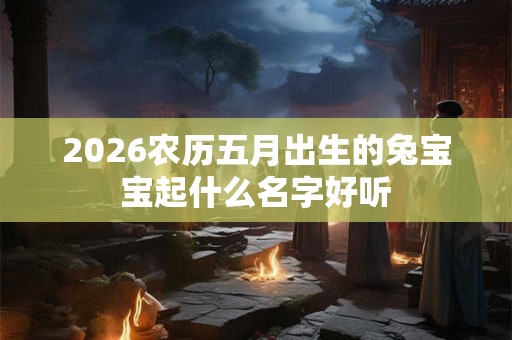 2026农历五月出生的兔宝宝起什么名字好听 2026农历五月出生的兔宝宝起什么名字好听