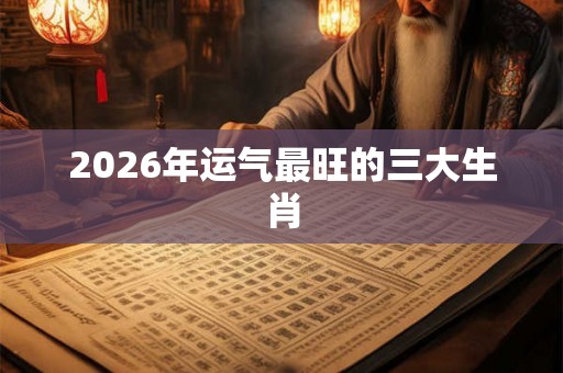 2026年运气最旺的三大生肖 2026年运气最旺的三大生肖