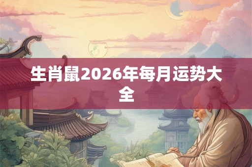 生肖鼠2026年每月运势大全 生肖鼠2026年每月运势大全
