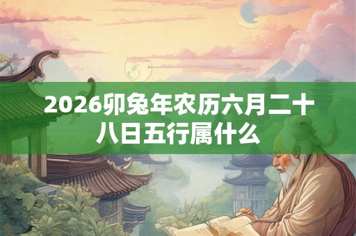 2026卯兔年农历六月二十八日五行属什么 2026卯兔年农历六月二十八日五行属什么