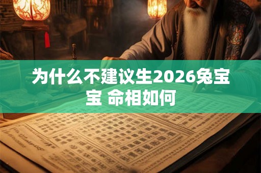 为什么不建议生2026兔宝宝 命相如何 为什么不建议生2026兔宝宝 命相如何