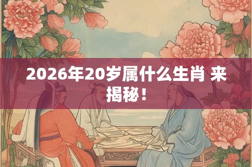 2026年20岁属什么生肖 来揭秘! 2026年20岁属什么生肖 来揭秘!