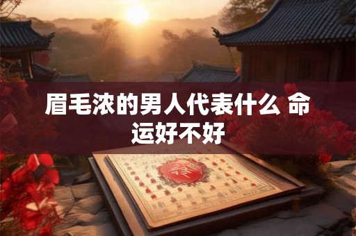 眉毛浓的男人代表什么 命运好不好 眉毛浓的男人代表什么 命运好不好