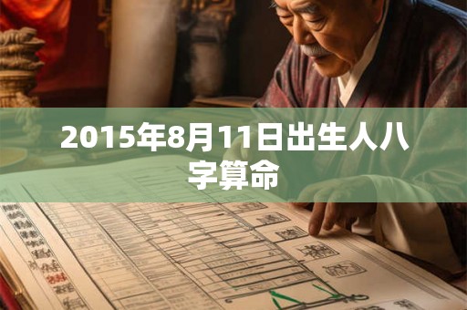 2015年8月11日出生人八字算命 2015年8月11日出生人八字算命