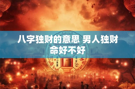 八字独财的意思 男人独财命好不好 八字独财的意思 男人独财命好不好