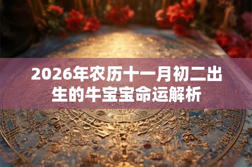 2026年农历十一月初二出生的牛宝宝命运解析
