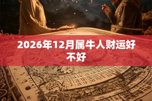 2026年12月属牛人财运好不好 2026年12月属牛人财运好不好