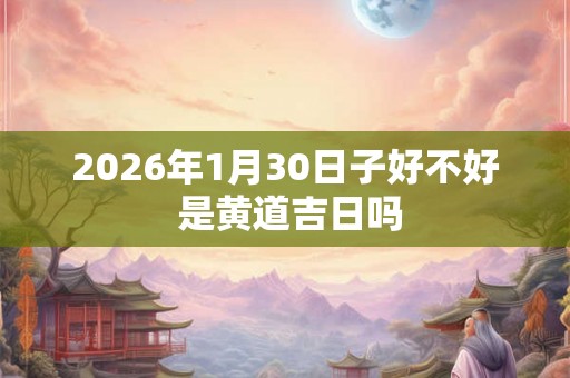 2026年1月30日子好不好 是黄道吉日吗 2026年1月30日子好不好 是黄道吉日吗
