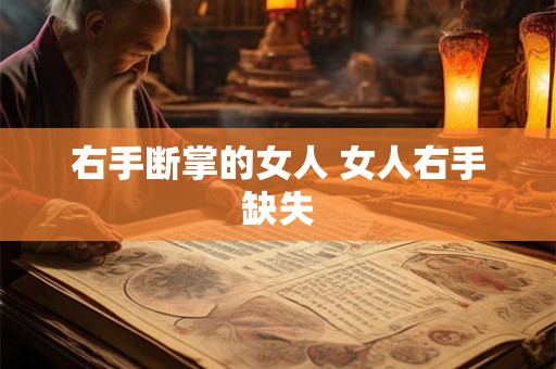右手断掌的女人 女人右手缺失 右手断掌的女人 女人右手缺失