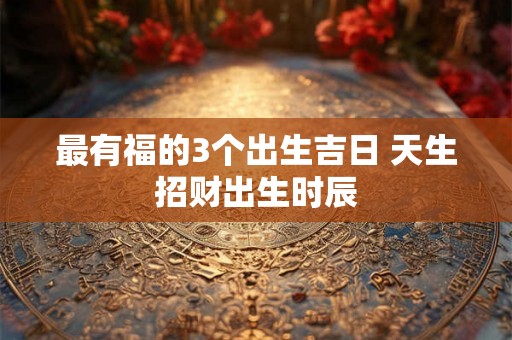 最有福的3个出生吉日 天生招财出生时辰 最有福的3个出生吉日 天生招财出生时辰