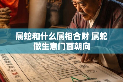 属蛇和什么属相合财 属蛇做生意门面朝向