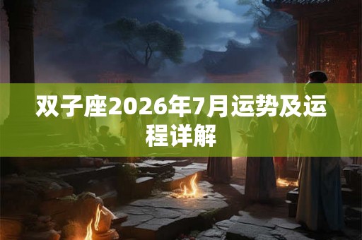双子座2026年7月运势及运程详解 双子座2026年7月运势及运程详解