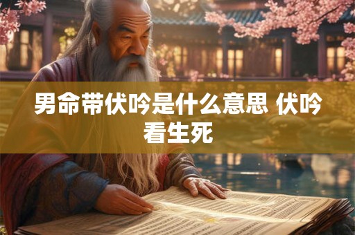 男命带伏吟是什么意思 伏吟看生死 男命带伏吟是什么意思 伏吟看生死