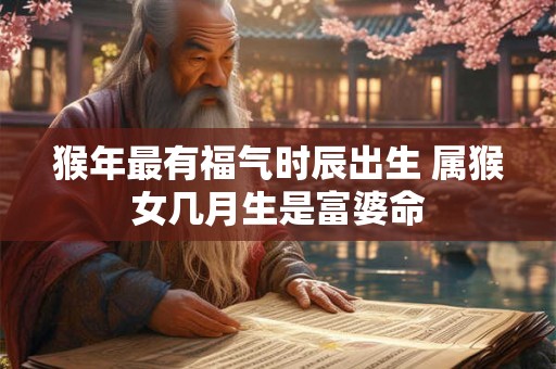 猴年最有福气时辰出生 属猴女几月生是富婆命