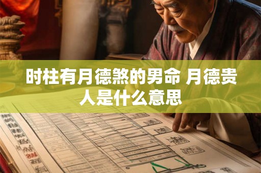 时柱有月德煞的男命 月德贵人是什么意思 时柱有月德煞的男命 月德贵人是什么意思