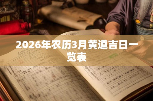 2026年农历3月黄道吉日一览表 2026年农历3月黄道吉日一览表
