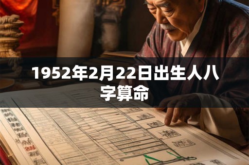 1952年2月22日出生人八字算命 1952年2月22日出生人八字算命