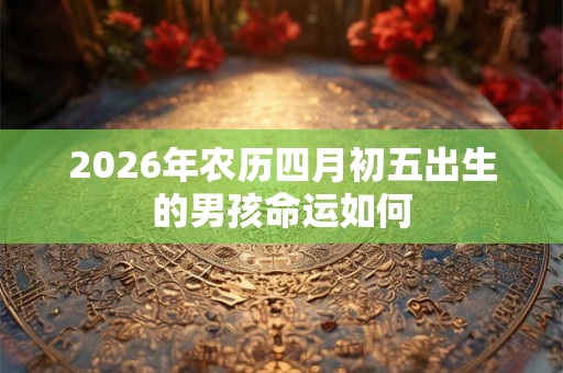 2026年农历四月初五出生的男孩命运如何 2026年农历四月初五出生的男孩命运如何