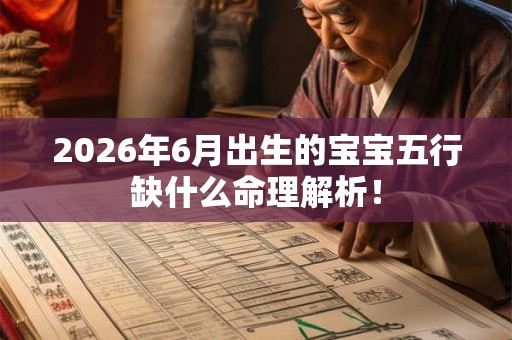 2026年6月出生的宝宝五行缺什么命理解析! 2026年6月出生的宝宝五行缺什么命理解析!