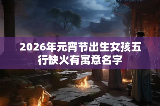 2026年元宵节出生女孩五行缺火有寓意名字