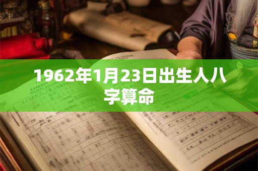 1962年1月23日出生人八字算命 1962年1月23日出生人八字算命