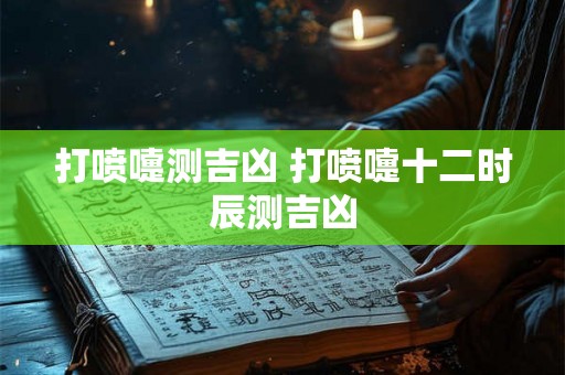 打喷嚏测吉凶 打喷嚏十二时辰测吉凶 打喷嚏测吉凶 打喷嚏十二时辰测吉凶