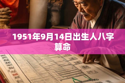 1951年9月14日出生人八字算命