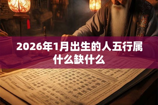 2026年1月出生的人五行属什么缺什么 2026年1月出生的人五行属什么缺什么