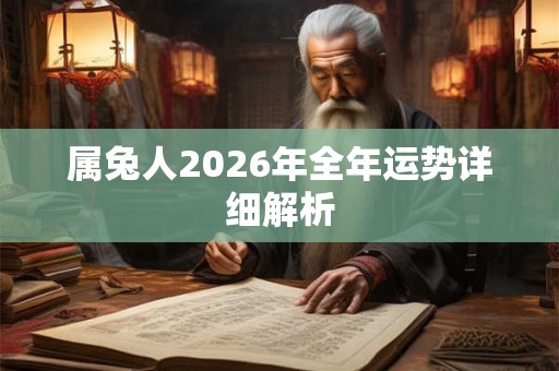 属兔人2026年全年运势详细解析