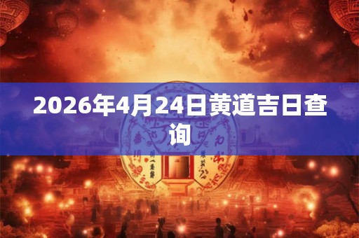 2026年4月24日黄道吉日查询 2026年4月24日黄道吉日查询