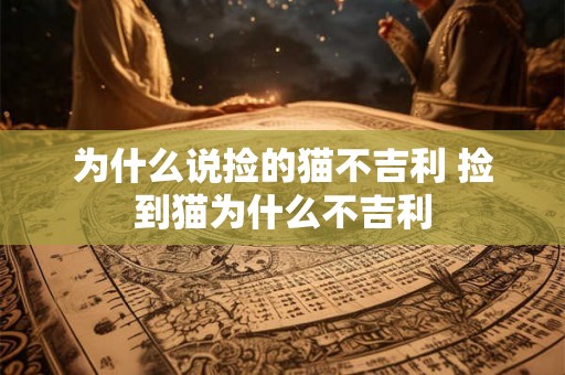 为什么说捡的猫不吉利 捡到猫为什么不吉利 为什么说捡的猫不吉利 捡到猫为什么不吉利
