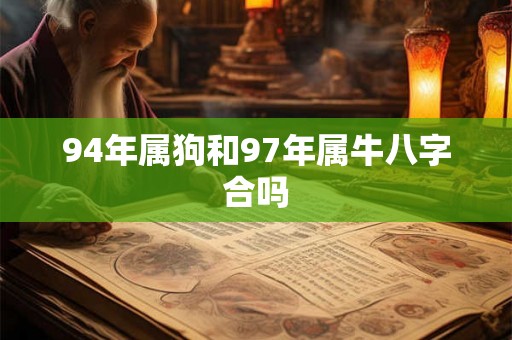 94年属狗和97年属牛八字合吗 94年属狗和97年属牛八字合吗