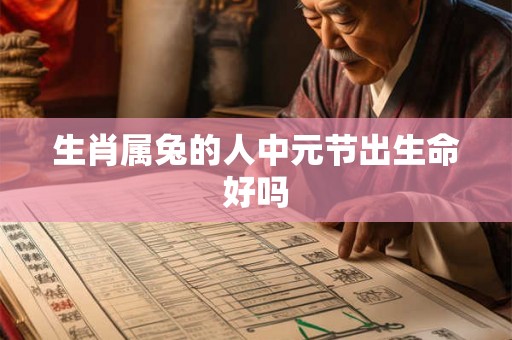 生肖属兔的人中元节出生命好吗 生肖属兔的人中元节出生命好吗